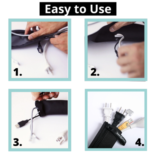 Organizer Cavi Samaray ProCord — Manicotto 120cm con Cerniera