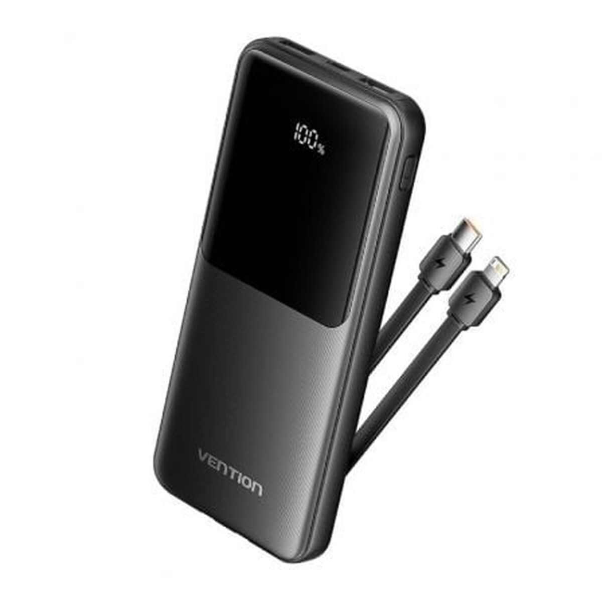 Power Bank Vention 10.000mAh con cavi USB-C e Lightning integrati