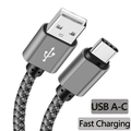 Cavo USB-A a Type-C in nylon grigio fast charging