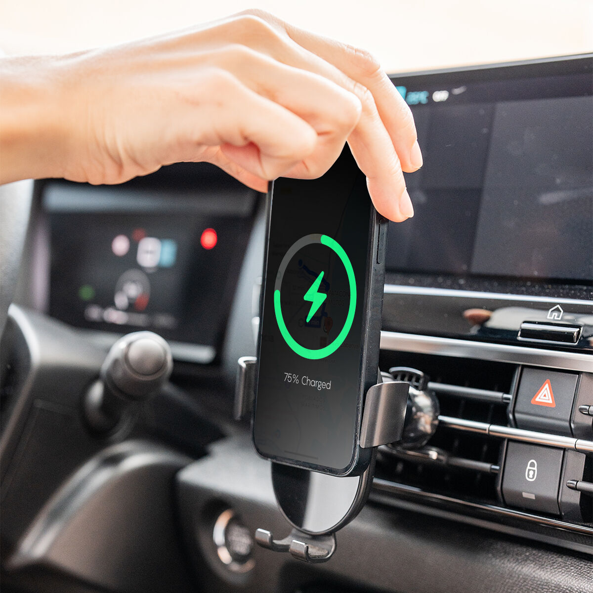 Supporto auto wireless con ricarica rapida - aggancio automatico